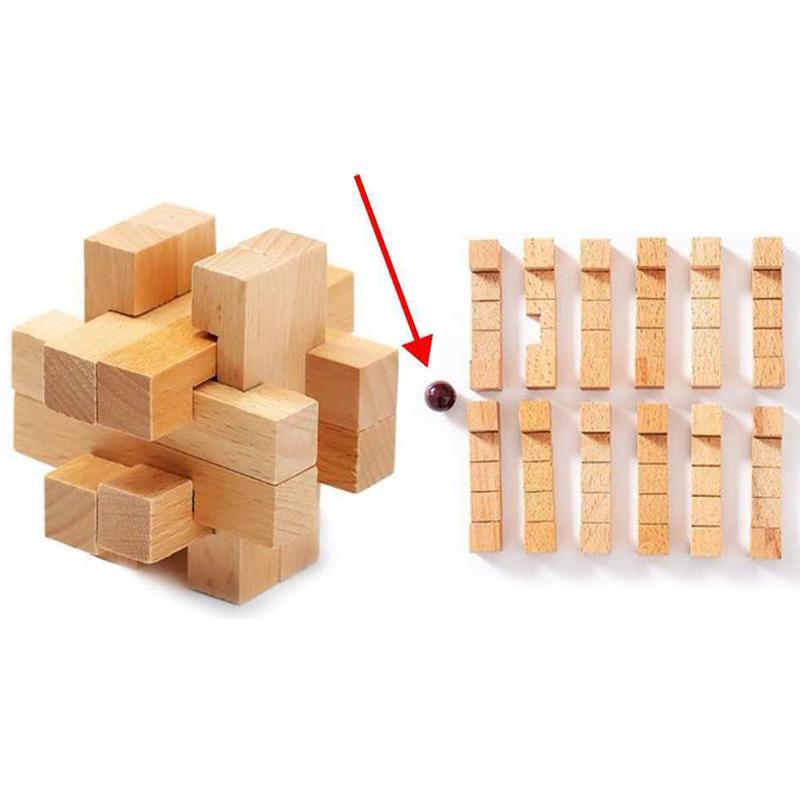 Wooden Brain Teaser for Adults Kids Luban Lock IQ Challenge Puzzles Logic & Problem Solving Skills Educational Toys