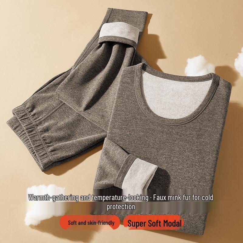 Fenteng Men's Thermal Underwear Set with Modal