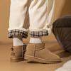 Women's 2025 Winter Rain and Snow Boots - Leather, Fur-Integrated, Warm, Non-Slip, Genuine Leather Short Boots