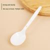 White Thickened Disposable Folding Spoon - High-Temperature Resistant PP Material for Soup and Desserts