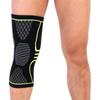 Breathable Weaving Sleeve Support for Running Climbing Nylon Knee Brace Pad(Black   Green M)