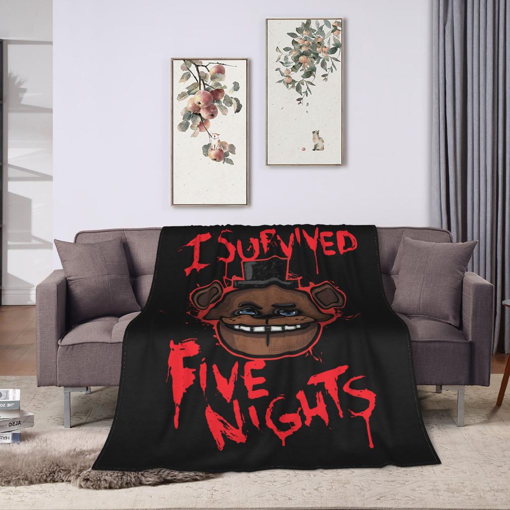 Bei Freddys Phantom Freddy Decken Fleece Herbst FNAF Spiel Atmungsaktiv Warm Überwürfe für Bettwäsche Schlafzimmer Bettwäsche Überwürfe