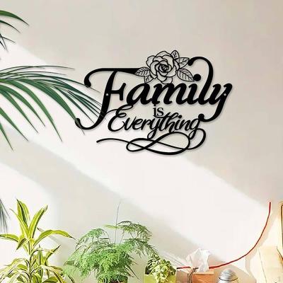 Iron Family Sign Wall Decor Art Letter Word Decorative Accessories Birthday Gift Creative Hanging