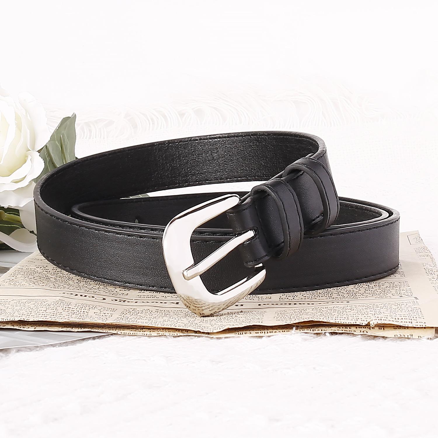 

Ремень из коровьей кожи, простая серебряная пряжка с джинсовым комбинезоном и ветрозащитным зеленым поясом one size fits all чёрный