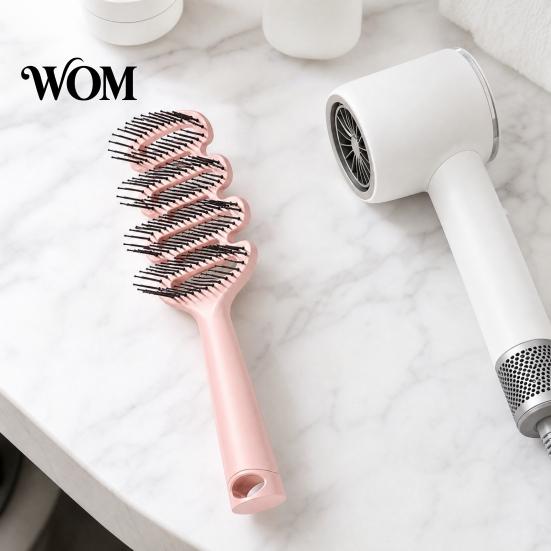Kids Hair Brush Vented with Ergonomic Handle, Blow Fast Drying Scalp Massage Brush, Detangling for Long Thick Curly Wet Gentle Detangler