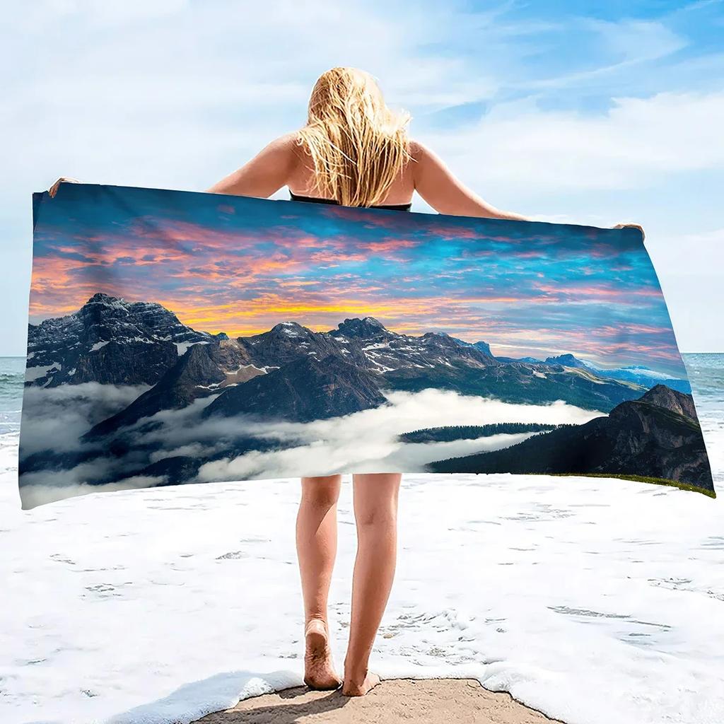 Oversized Beach Towel Grassland Extra Large Soft Pool Swim Travel Towels Blanket for Adult Women Men Camping Chair Cover Gift