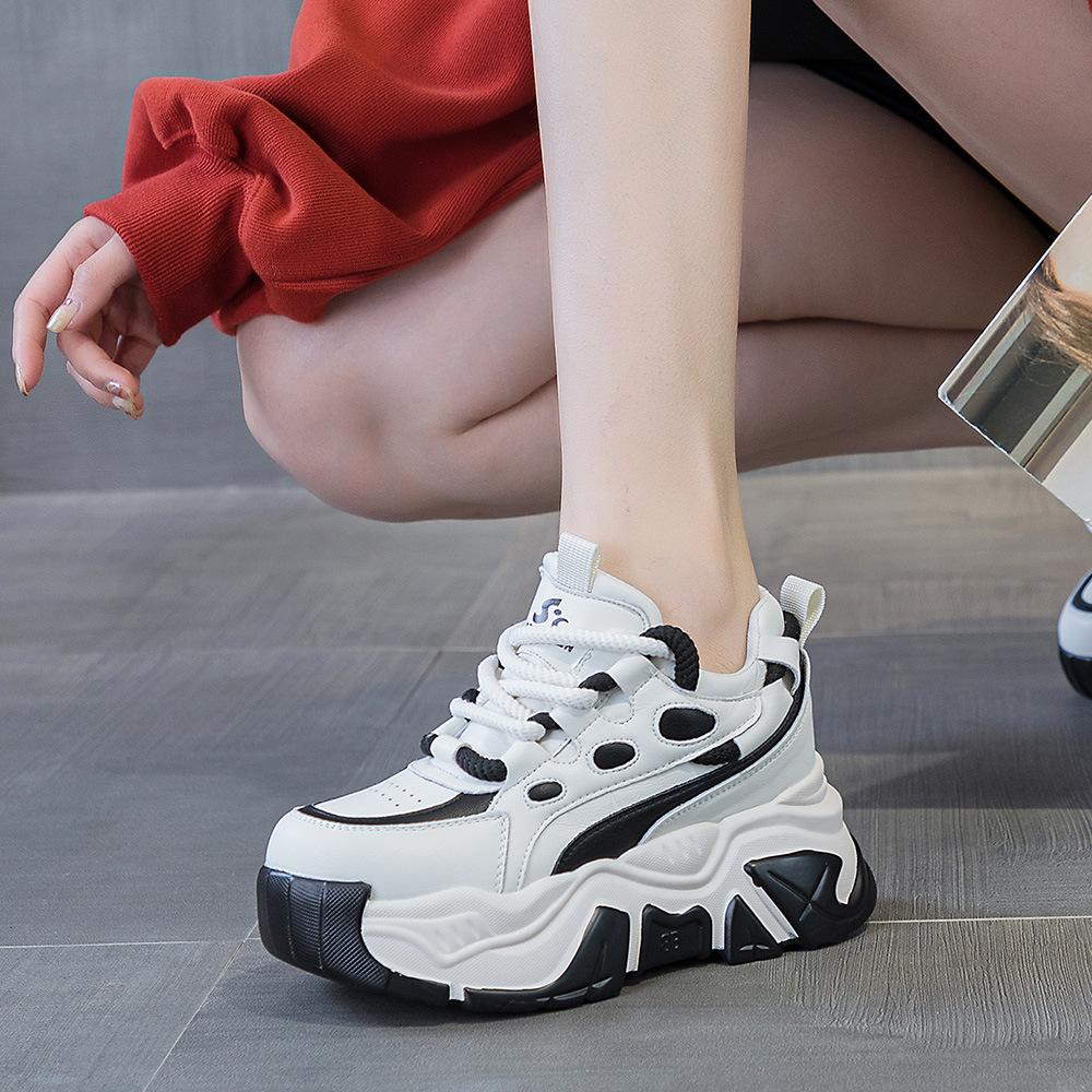 Spring new platform invisible inner height increase women's shoes daddy shoes casual sneakers CM student shoes
