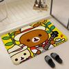 Floor Mat Eco Flannel Doormat Non-Slip Odorless Indoor Soft Short Plush Floor Rug R-Rilakkuma Anime