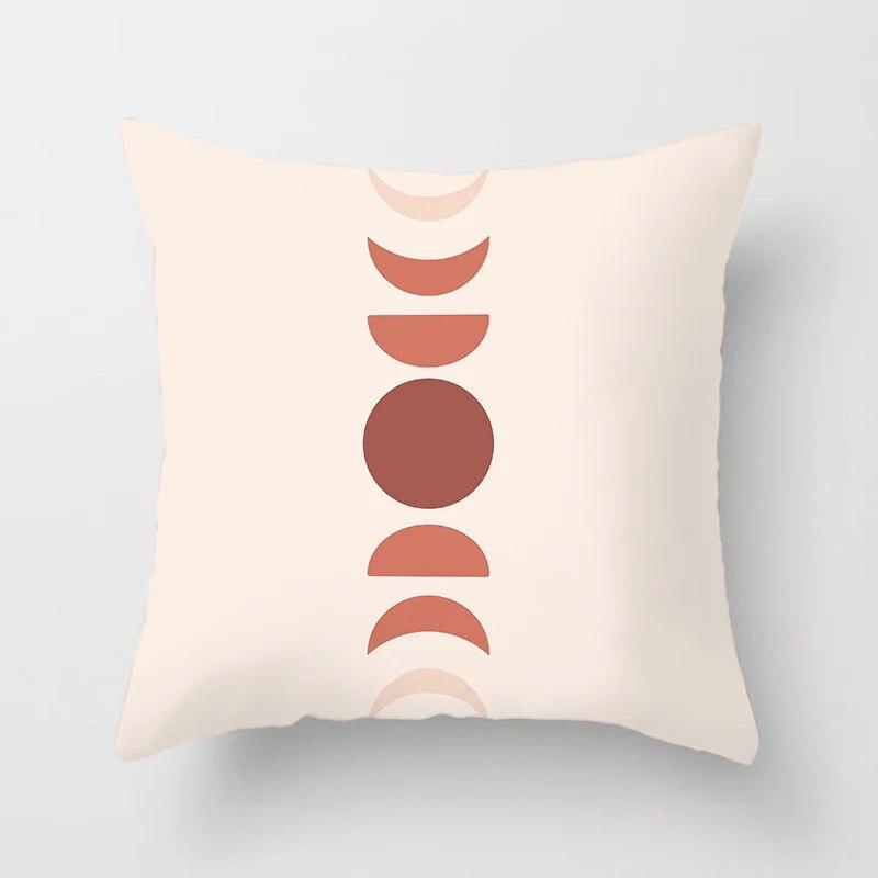 45x45cm New Geometric Abstract Flower Leaf Cushion Cover Desert Sunrise Cactus Pillow  Living Room Sofa Car Home Decoration