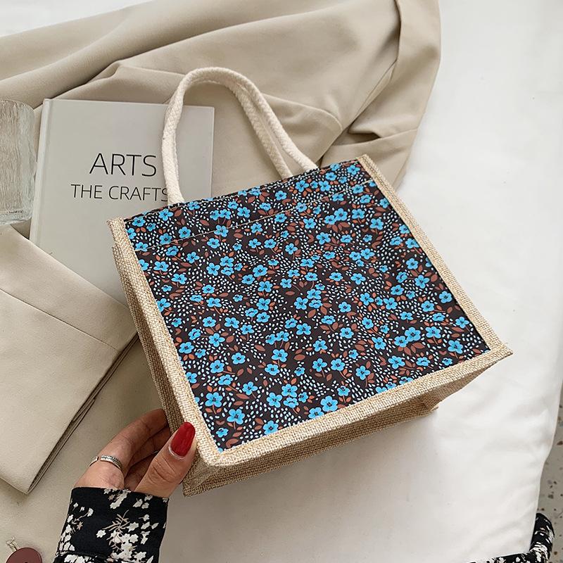 Lines and Lunch Box Bento Bag Летняя корейская сумка-сувенир Xiaoqing Hand-in-Lucky Hand-in-Lucky из ткани 925₽