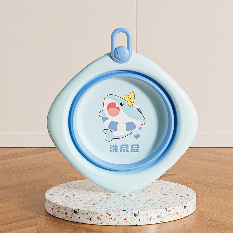 Skládací umyvadlo pro děti, Přenosné umyvadlo, Silný plastový lavor pro miminka, Domácí dětská malá miska
