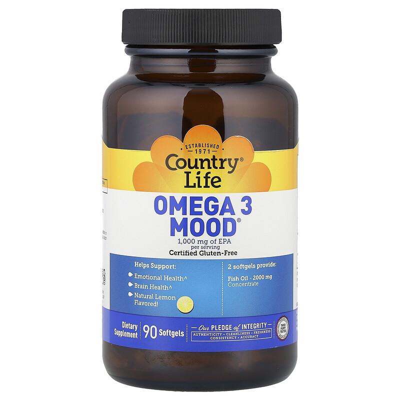 Omega 3 Mood®, Natural Lemon, 90 Softgels