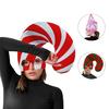 Holiday Party Hat Stripe Hat Mask Candy Cane Costume Christmas Elf Hat Christmas Candy Outfit Halloween Cosplay Costumes