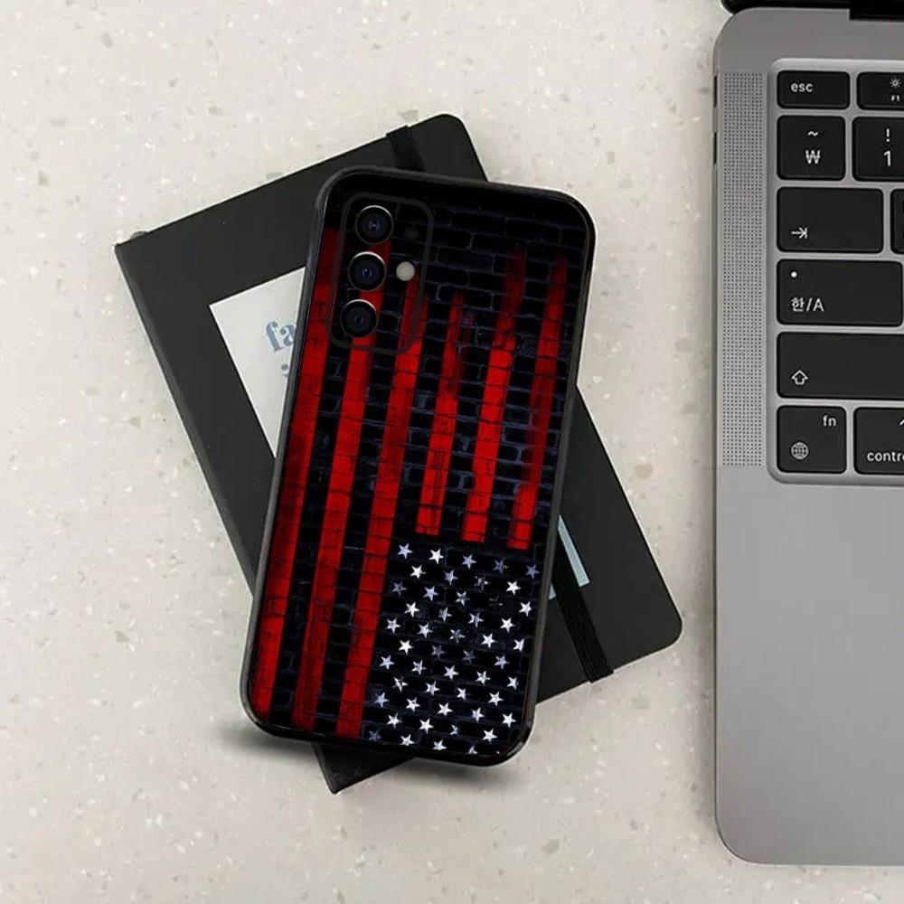 

COOL American USA Flag Phone Case For Samsung S24,S21,S22,S23,S30,Ultra,S20,Plus,Fe,Lite,Note,10,9,5G Black Soft Cover Samsung S235G