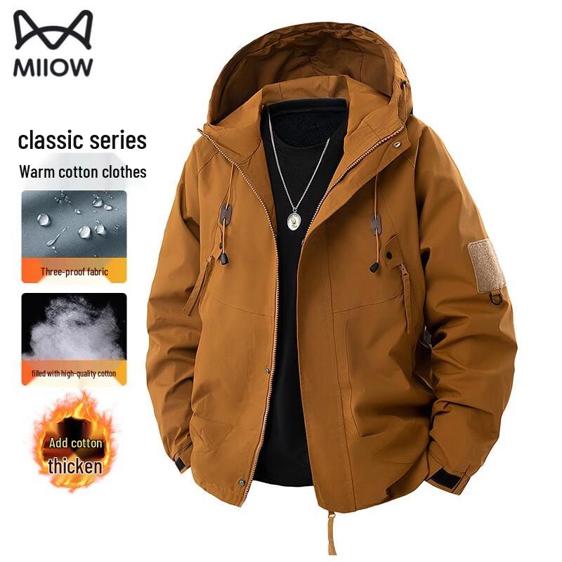 MiiOW Men s Hooded Winter Padded Jacket 3XL