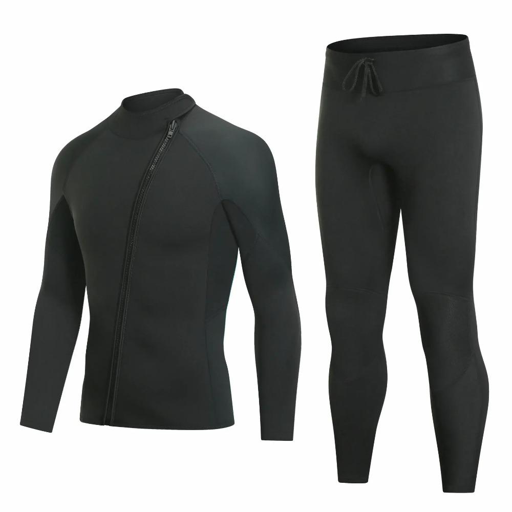 Tuta da Subacquea a Spacco Transfrontaliero 3mm Manica Lunga Protezione Solare Abbigliamento per Nuoto e Immersioni Calda Anti-Freddo Muta da Surf