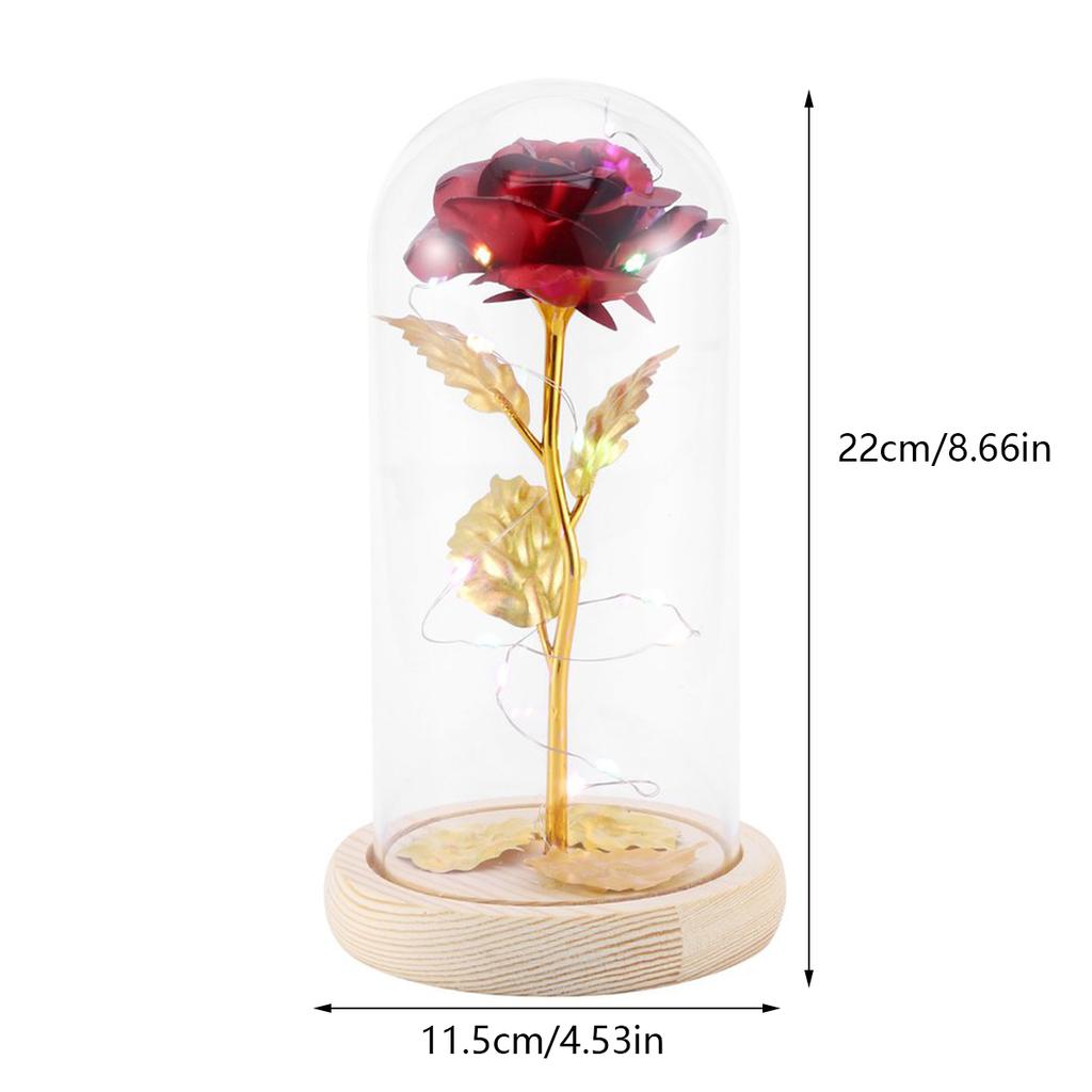 Artificial Rose Flower LED Enchanted Galaxy Rose With Lamp Eternal Rose Flower Color Luminous Ornament for Wedding Birthday Gift