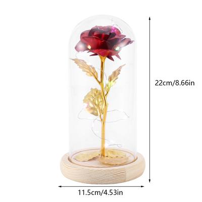 LED Künstliche Rose Blume Ewige Galaxie Rose Blume Mit Lampe für Hochzeit Mutter Freundin Ehefrau Geburtstagsgeschenk Leuchtendes Ornament