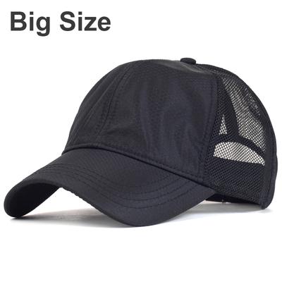 Velká velikost síťovaná kšiltovka léto prodyšná muži ženy taťkovská čepice nastavitelný styl trucker s nízkým profilem venkovní kšiltovky