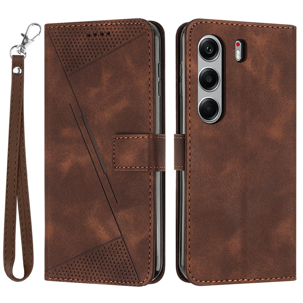 Leather Case for TECNO Camon 40 Pro 4G Imprinted Triangle Phone Cover