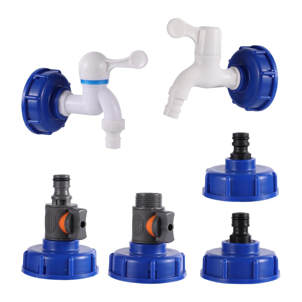 IBC Tank Adapter S60*6 Coarse Thread To 1/2'' 3/4'' Thread Water Tank Replacement Valve Garden Agriculture Irrigation Fitting