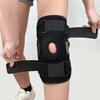 1 buc Genunchieră cu balamale Femei Bărbați Ajustabilă Rotulă Deschisă Artrită Ruptură de Menisc Dureri Articulare Ameliorare Suport Genunchi cu Stabilizatori Laterali Dubli Metalici