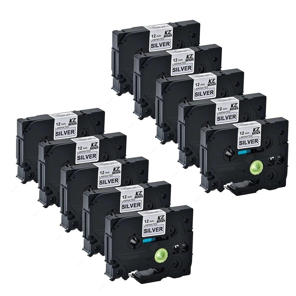 

Лента для этикеток Yance 12 мм 231 tze231, совместимая с принтером этикеток Brother P-Touch Tze-231 TZ 131 231 431 531 631 731, лента black on silver