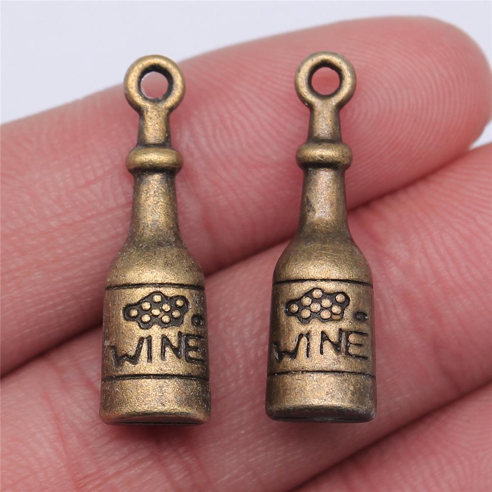 20pcs DIY Crafts Making Findings Handmade Tibetan Jewelry Beer Wine Corkscrew Bottle Opener Charms For Jewelry Making