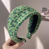 Handmade Craftsmanship Hair Hoop Tweed Fabric Wide Headband Elegant Anti-Slip Headband  Daily Use