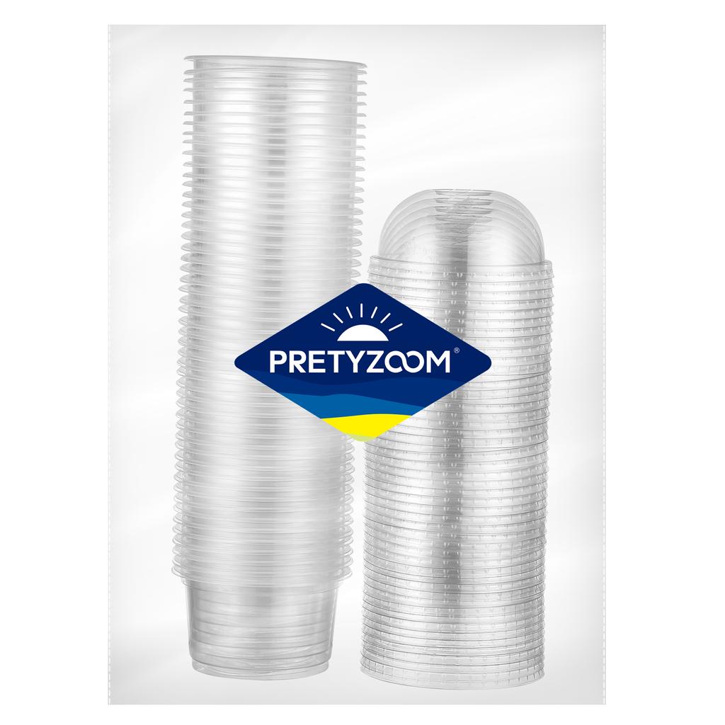 Mini parfaitové pohárky s kupolovými víčky Jednotlivé nádoby na cupcaky Jednorázový dezert