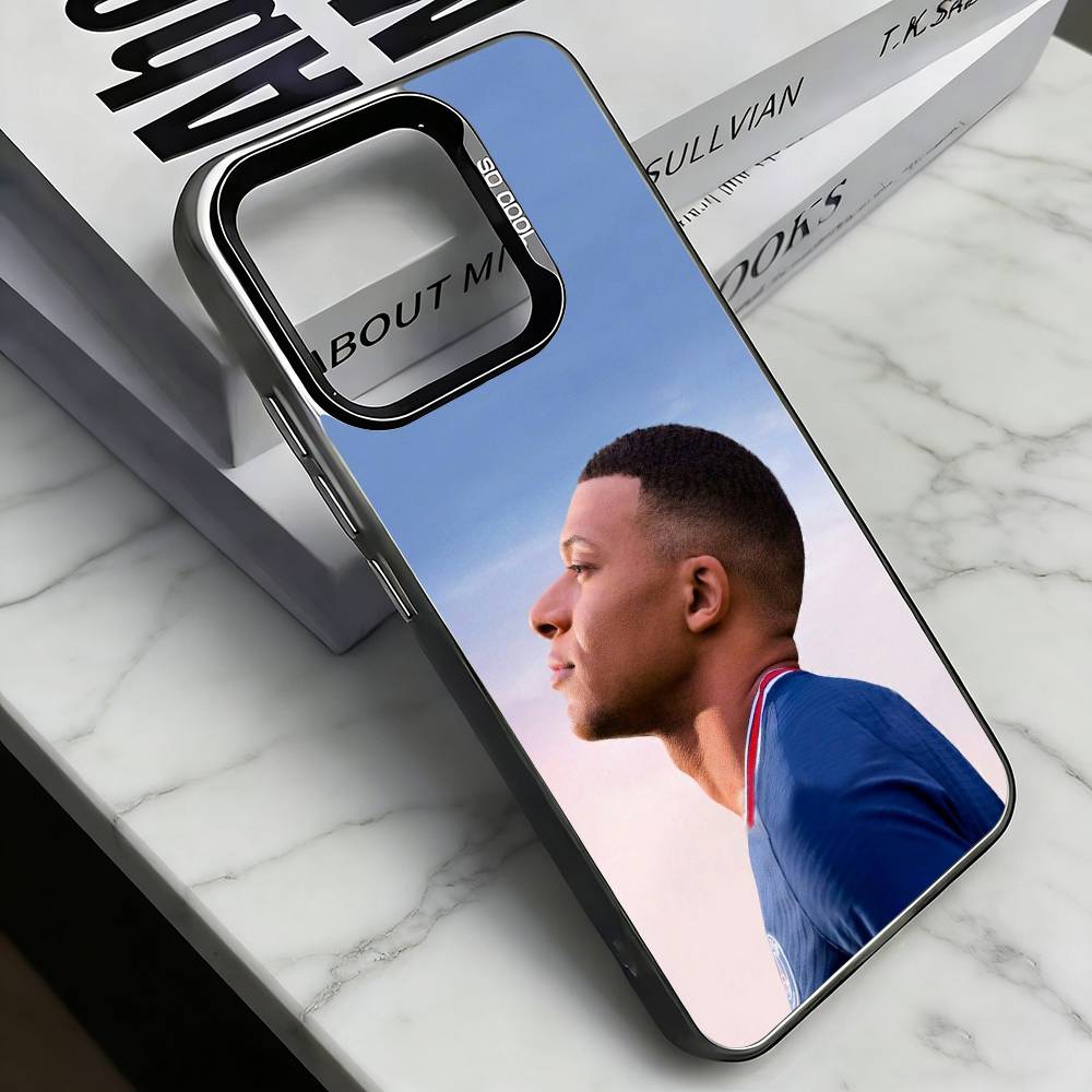 

K-Kylian Mbappé Phone Case For iPhone 17,16,15,14,13,12,11 Plus,Pro Max,XS,Colorful Silver Black Cover iPhone16promax