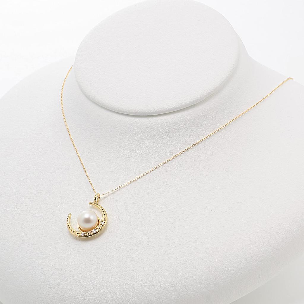 [Official] ESTELLE Women's Necklace in 10K Yellow Gold with June Birthstone Akoya Pearl (0452-4820-0019-0000)