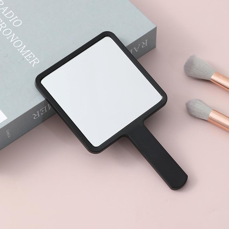 Portable Handheld Square Makeup Mirror with Salon-Quality Handle and Logo