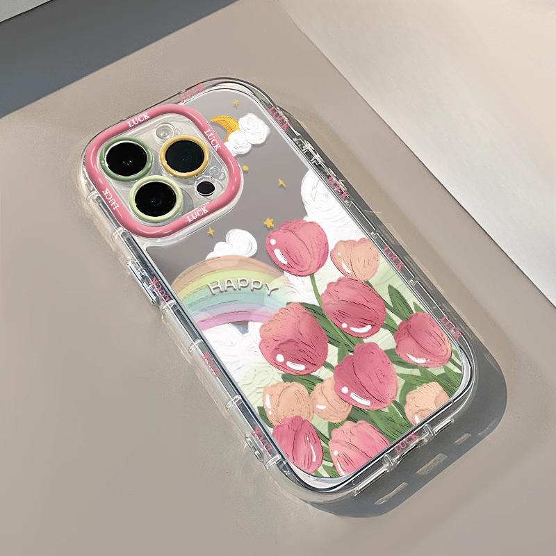 

Розовые розы подходят для чехлов для iPhone16 Mirror Phone, Apple 15promax, Fresh and Clean 14 Flowers, 13 iPhone 11