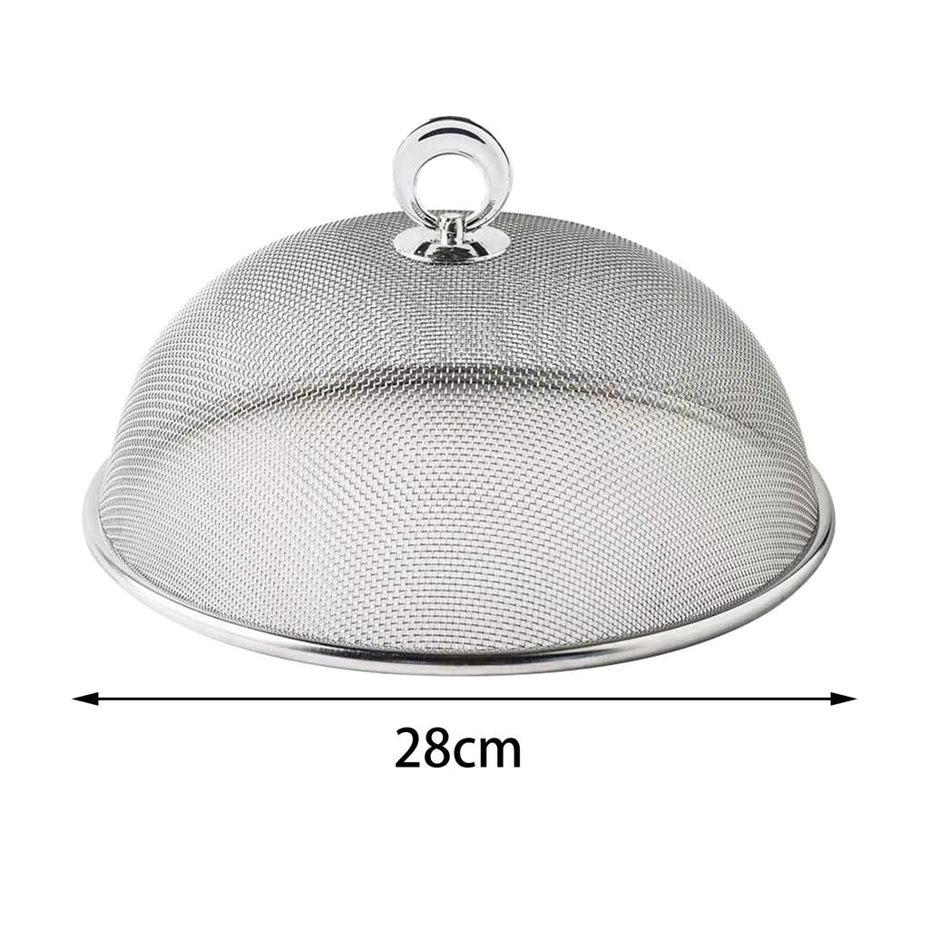 Stainless Steel Mesh Food Cover Plate Serving Cover Food Lid Protector Outdoor Party Camping  House Kitchen Tabletop Accessories