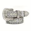 Vintage Rhinestone Sparkly Punk Belt with High-End Pin Buckle