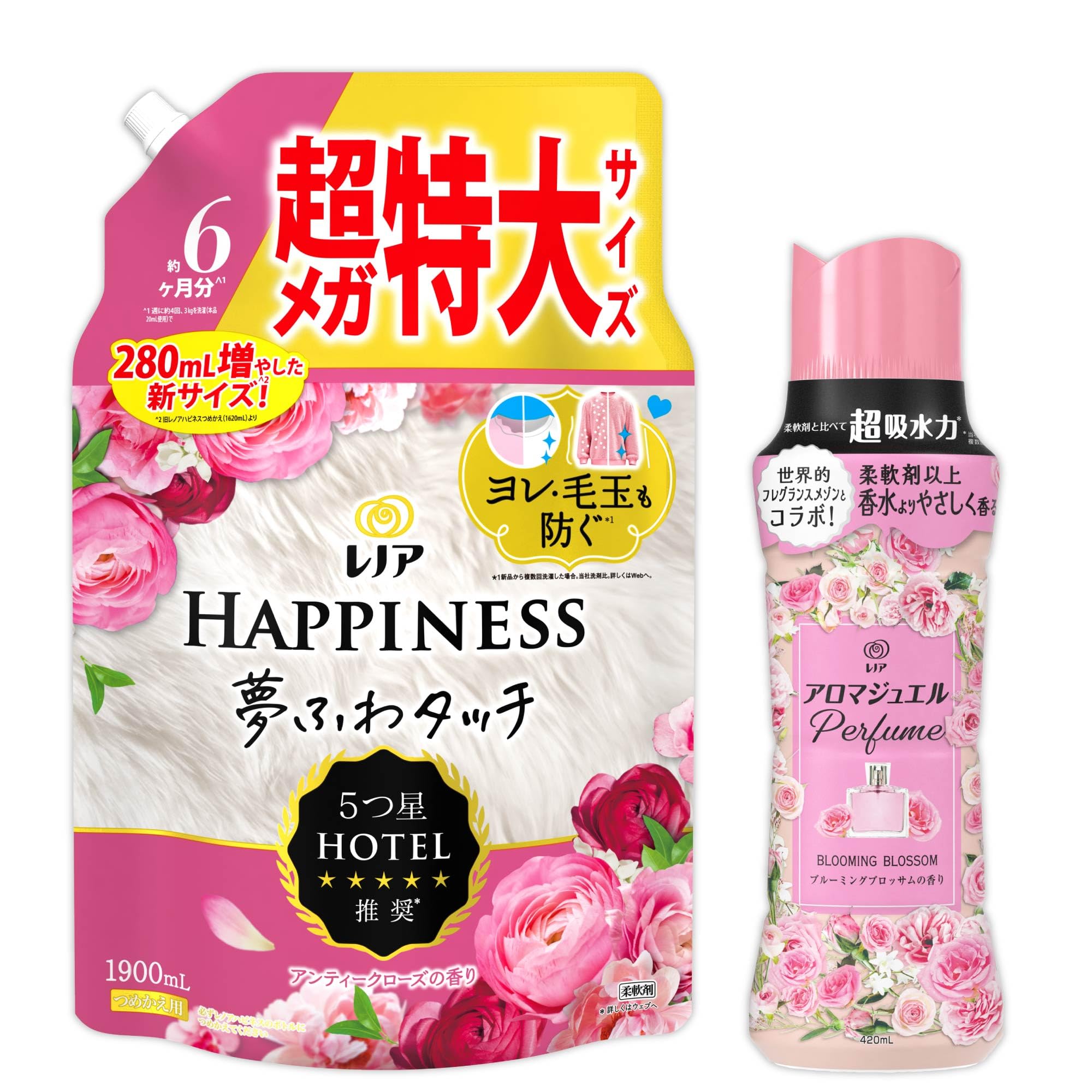 

Lenor Happiness Yume Fuwa Touch Softener Antique Rose Refill Aroma Jewel Scent Beads Blooming Blossom Body 420 мл [Оптовая закупка] [Смягчитель + бусины]