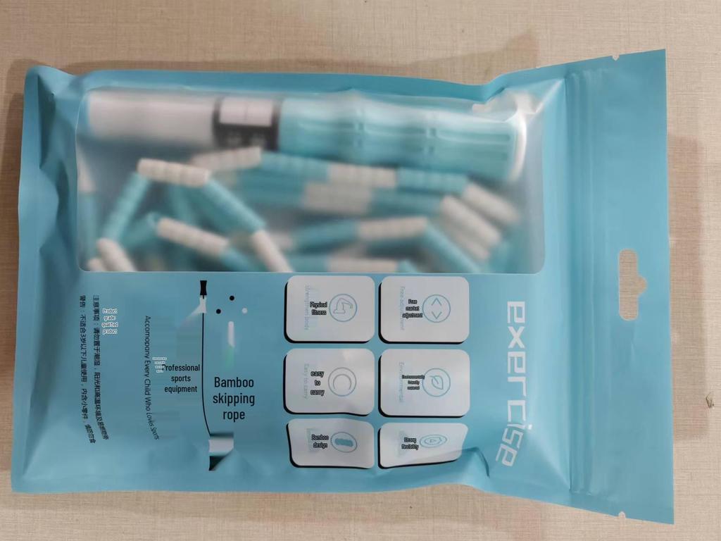 Adjustable Bamboo Jump Rope for Kids - Primary School & Kindergarten Beginner Special