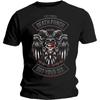Offizielles Five Finger Death Punch T-Shirt Biker-Abzeichen Schwarz Rock Metal Band FFDP
