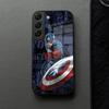 Captain America Phone Case Glass For Samsung Galaxy S21 S26 S25 S22 S20 S24 S23 Ultra Fe Plus A16 A34 A54 A24 Coque