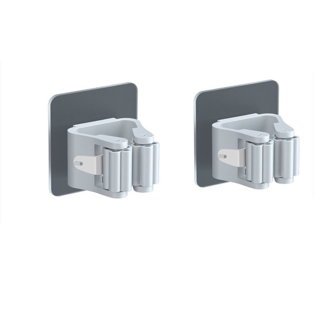 

Household Bathroom Storage Free Punch Storage Rack Mop Organizer Holder Mop Clip Broom Hanger Hook белый