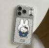 Miffy Rabbit Head Transparent Case for Apple 17ProMax, 14, 15, 16, 14Pro, XS - Cute Design with Precise Cutouts