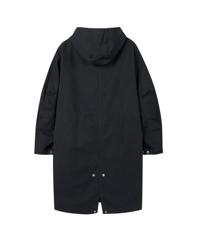 Akecii Dusty Washed Fishtail Parka_Black