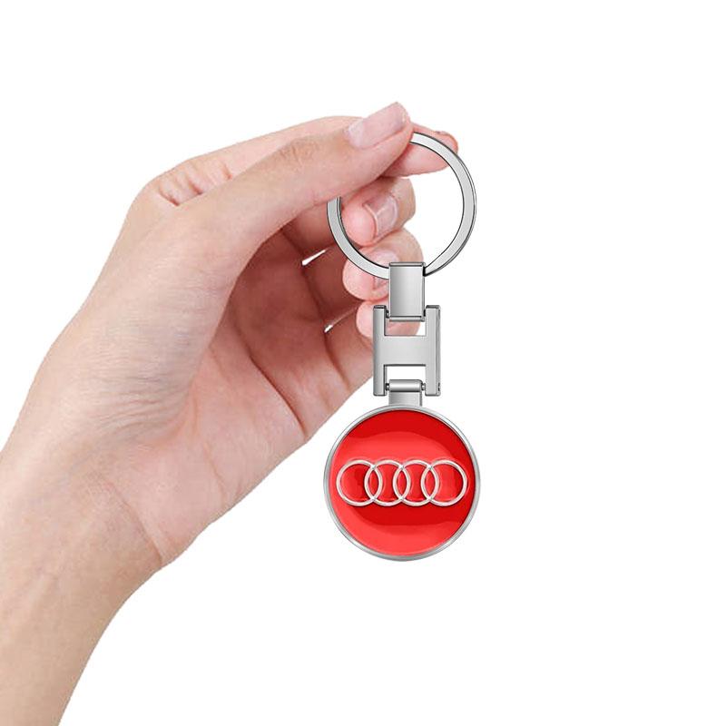 Car Keychain Car Emblem Gift with Key Ring Auto Accessories for Audi C7 C6 C5 B5 B6 B7 B8 B9 D3 Q3 Q5 Q7 TT A1 A3 A4 A5 A6 A7