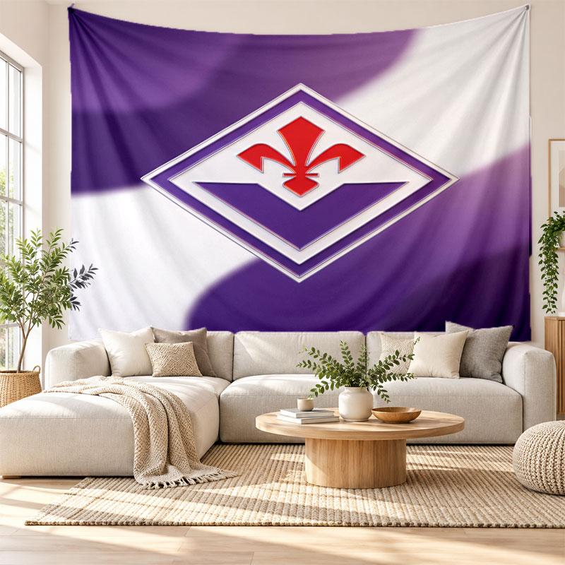 Fiorentina FC Wall Tapestry, Soft Fabric Wall Hanging, Decorative Backdrop For Bedroom Home Wall Art