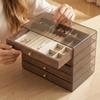 Large Capacity Walnut Jewelry Storage and Display Box