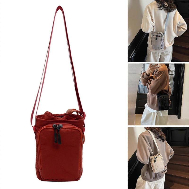 Canvas Crossbody Bag With Adjustable Strap Shoulder Bags Satchel Purse For Travel And Everyday Use Compact Designs  Red