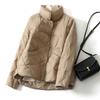 Women's 2026 Petite Winter Down Jacket with Xiangyun Pattern - Lightweight, Fashionable, Warm Outerwear with Stand Collar