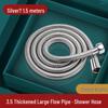 Universal Stainless Steel Shower Head with Soft Hose and Sprinkler Connector for Bathing.