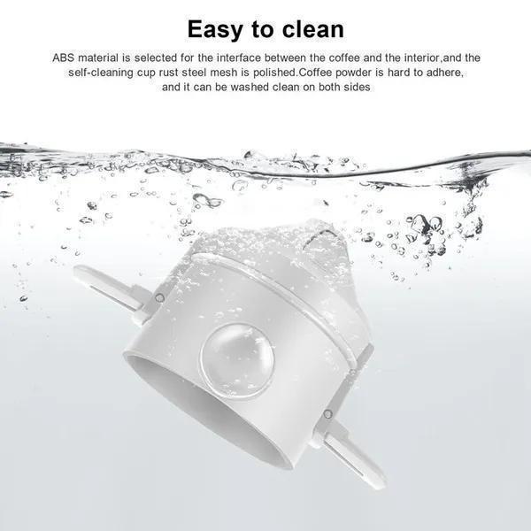 Skládací síto kávového filtru 304 Nerezová dvouvrstvá nálevka na kávu Teleskopický odkapávací filtr Papírový filtrační kelímek